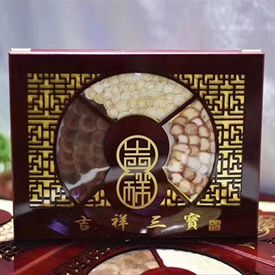 长白山人参礼盒 吉林鹿茸片鹿鞭片三宝礼盒