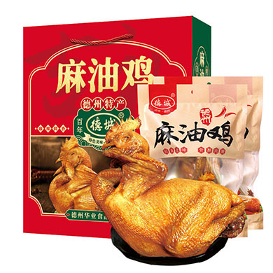 德州麻油鸡礼盒山东特产扒鸡2只装鸡肉