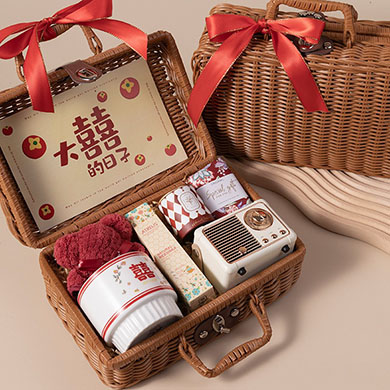 伴手礼女伴娘结婚高档实用婚礼高级感礼盒藤编手提篮闺蜜生日礼物