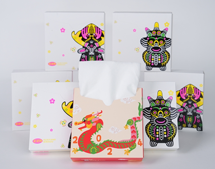 方盒抽纸纸巾(100盒、250克白卡纸20抽