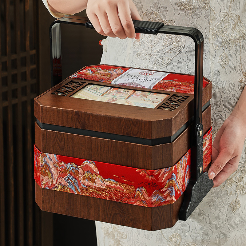 稻香村月饼礼盒稻香传承1100g广式蛋黄莲蓉五仁手提篮中秋送礼品